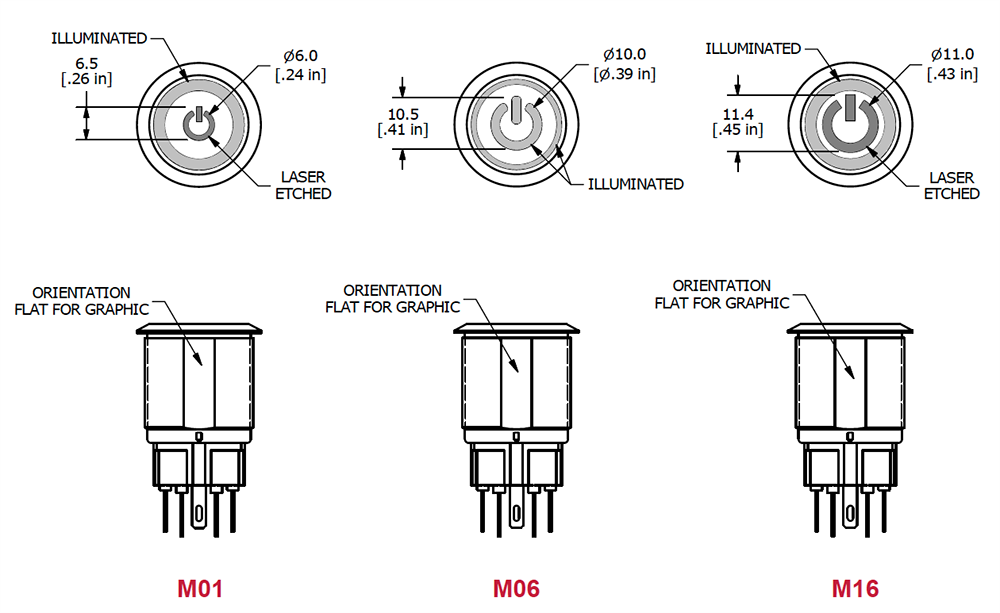 E-Switch PV7 Anti-Vandal Pushbutton Switches